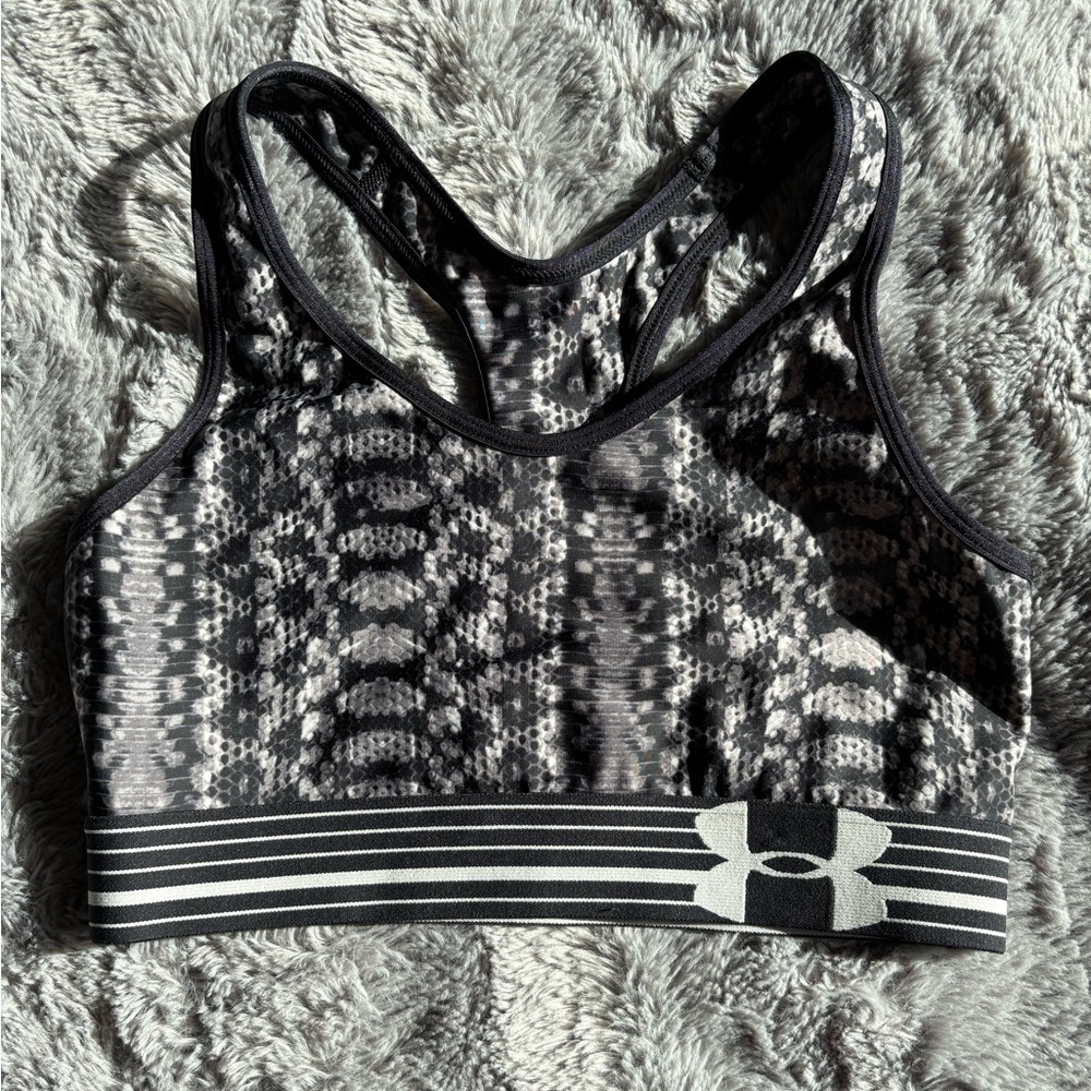 Under Armour Black and Gray Sports Bra